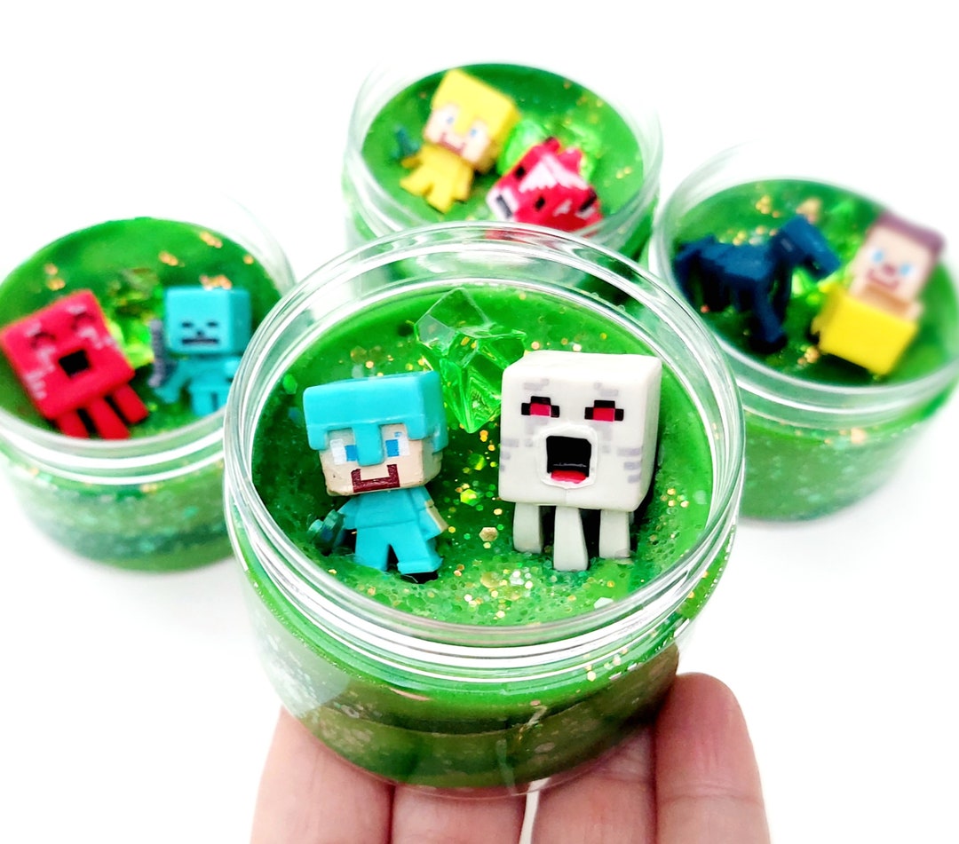 Minecraft Party Favors Playdough Jars Playdough Kit Sensory Etsy
