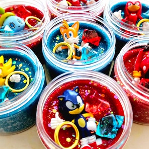 Sonic Party Favors, Sensory Kit, Sonic Birthday, Playdough Kit, Kids Birthday Favors, Playdough Jar, Sonic the Hedgehog, Gifts for Kids