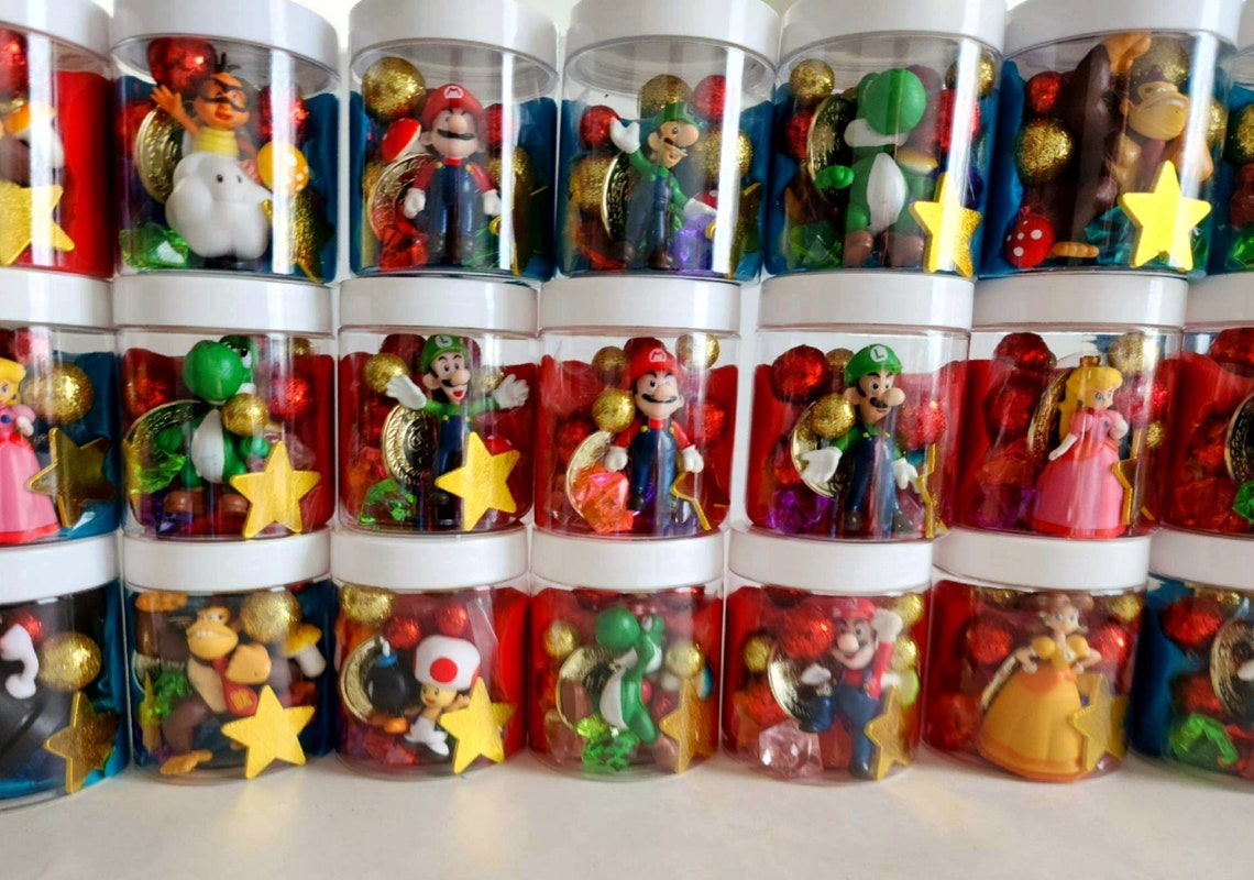 Super Mario Party Favors Mario Play Dough Jar Playdough Jar Etsy