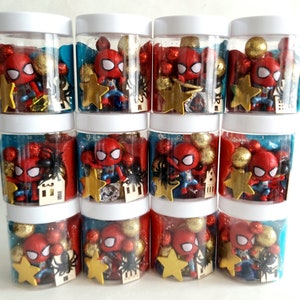 Spiderman Party Favors, Superhero Party Favors, Spiderman Birthday, Spiderman Play Dough Jar, Goodie Bags, Boys Party Favors, Gifts for Kids