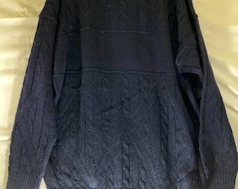 Burberys Prorsum London vintage de los años 80, punto trenzado con ribete