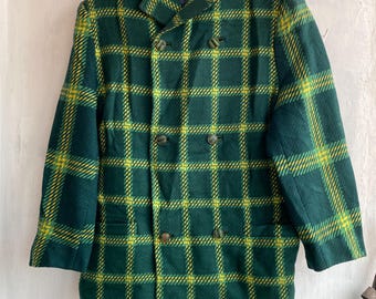 vintage istante by versace geruite wollen jas