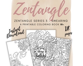 Download Zentangle Coloring Book Etsy