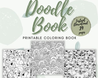 Download Doodle Coloring Page Etsy