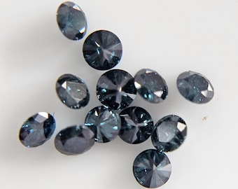 2mm Blue Round Cut Diamond: 0.40ct Loose Diamond (12pcs)
