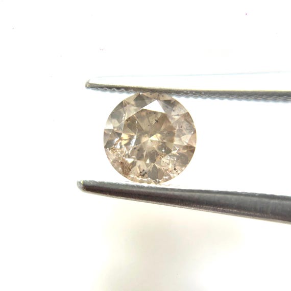 0.62CT Light Brown Round Cut Diamond: Natural Loose Rare Diamond