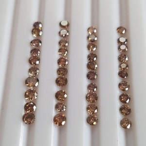 1 CT, 1,2 mm bis 2,5 mm (Mix), runde Brilliantschliff braune Diamant, natürlicher Diamant, für Schmuck mehr Menge und Größe (mm) zur Verfügung.