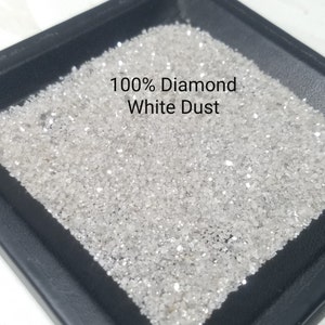 10 Cts of Natural White Diamond Dust, (Faceted) Sparkly Broken chips of Faceted Diamonds, Sand of polished, for jewelry. TRIDEVEXPORT