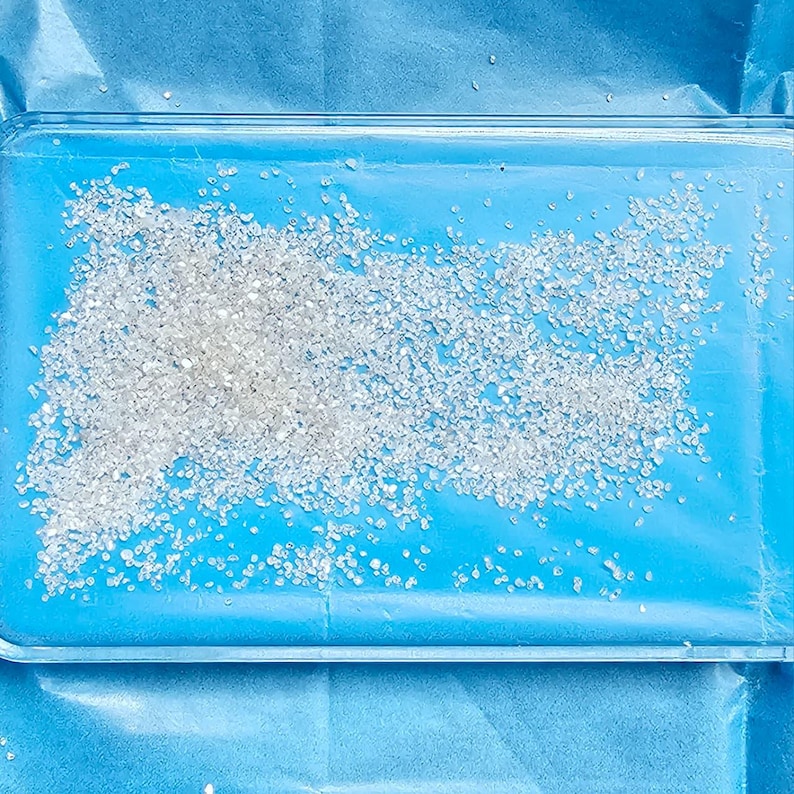 Polvo de diamante blanco natural de 10 quilates: Fragmentos de joyería facetados imagen 2