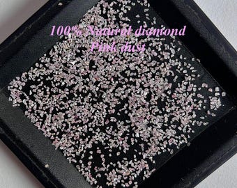 5 carati di polvere di diamante rosa naturale: schegge di diamante sfaccettate per la creazione di gioielli