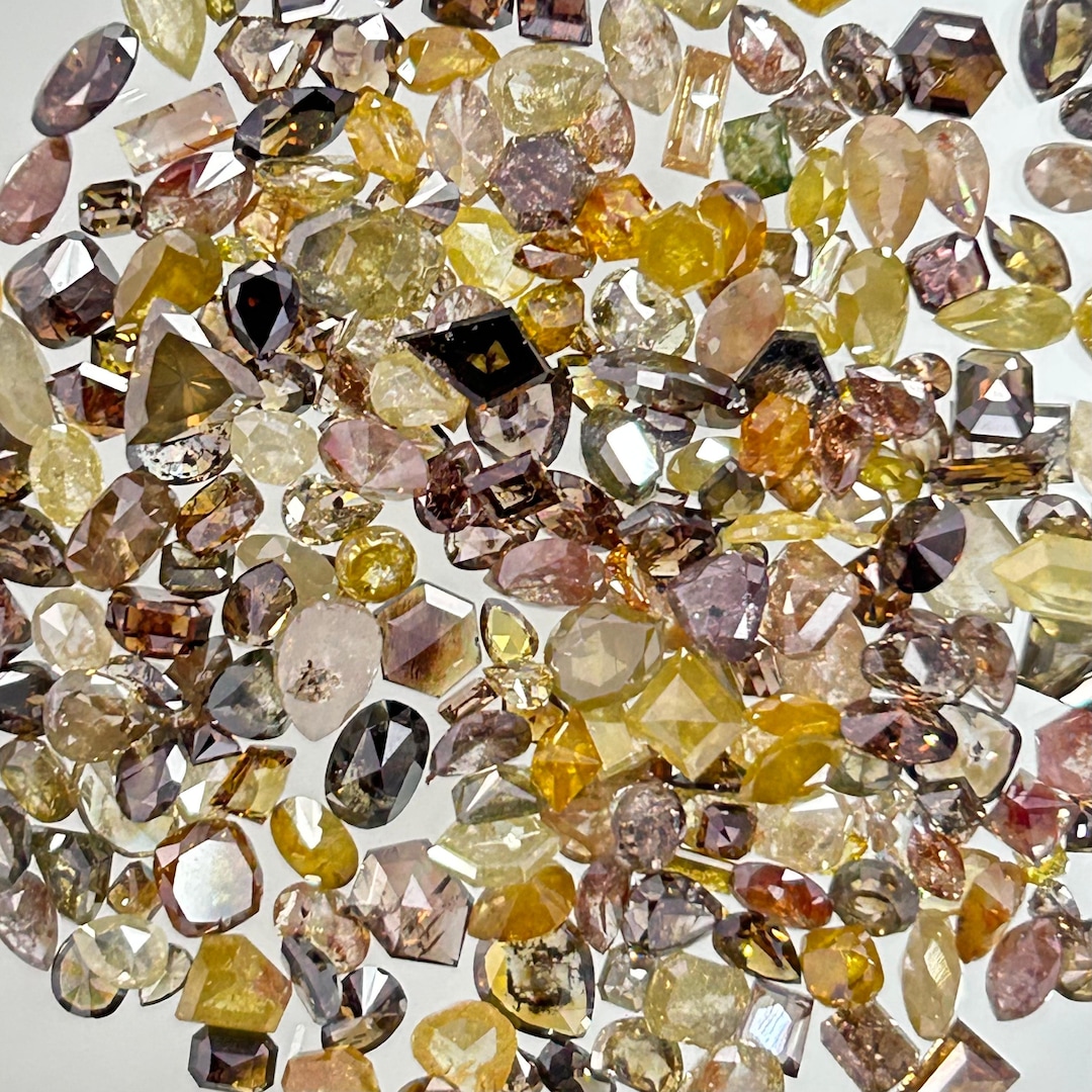 Multi Color Diamond Lot (1CT+, 4 to 6 Pcs): Natural Fancy Mix Shape ...