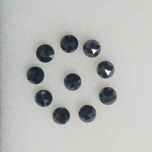 5.32 CT,(10pc),5MM,Black Round Rose Cut Diamond, for ring, ear ring and pendant and other jewelry. TRIDEVEXPORT