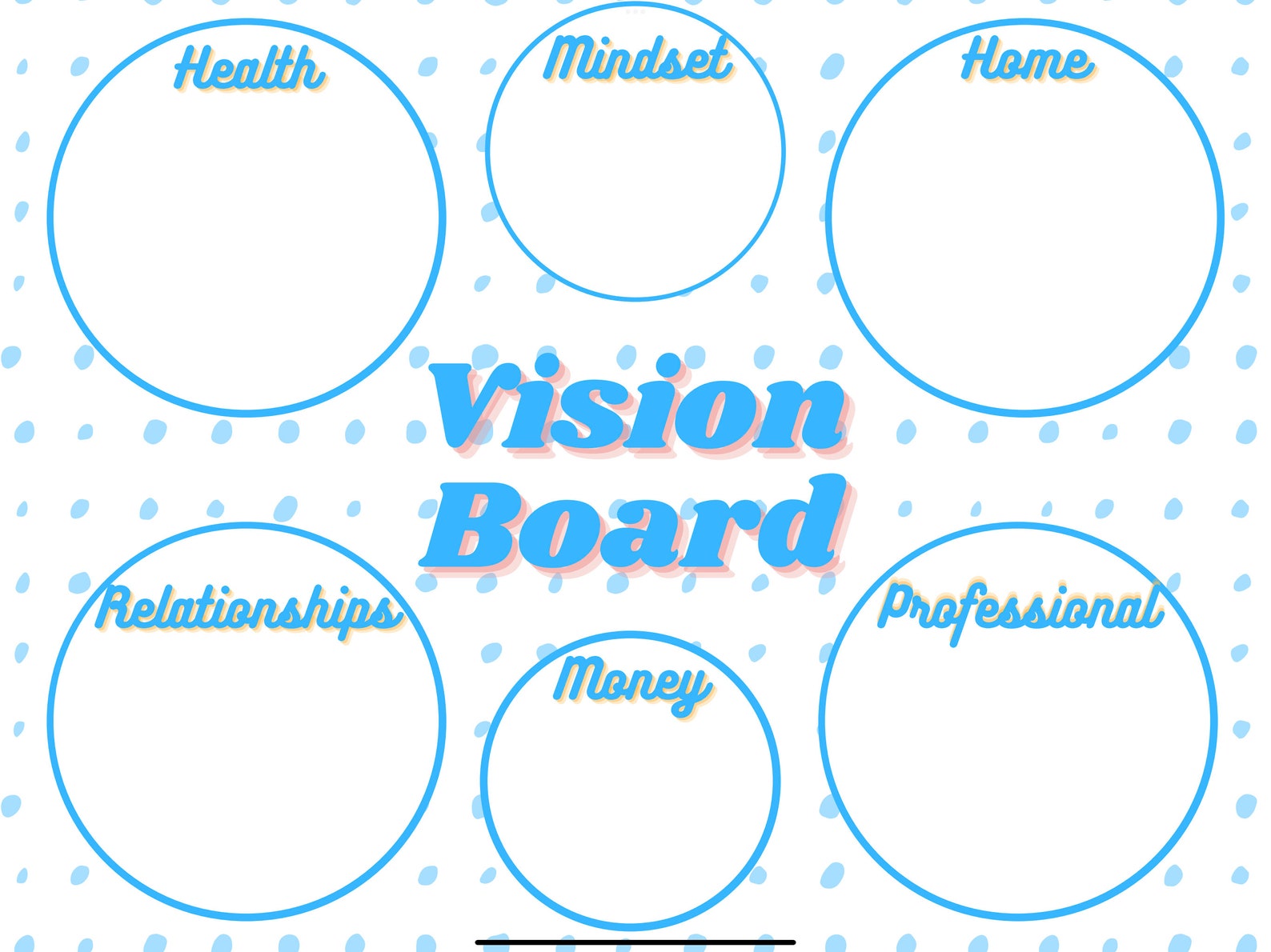 Digital Vision Board Digital Printable Printable Vision Etsy Canada