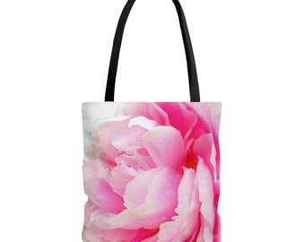 Mothers Day Bag, Flower bag Mom, Peony Bag, Peony Painting bag, Peony art Bag, Flower Bag, Reusable Bag, Reusable Grocery Bag, Flower Bag