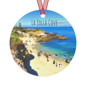 La Jolla Cove Christmas Ornament, La Jolla Cove Ornament, La Jolla Travel, La Jolla Gift, La Jolla Souvenir