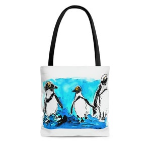Penguin Bag| Penguin Tote Bag | Penguin Reusable Bag| Penguin Grocery Bag| Penguin lover| Penguin Mothers day gift| Mothers day gift
