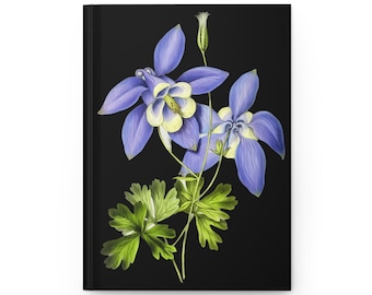 Columbine Flower Journal, Columbine Flower notebook, Colorado Columbine Gift, Colorado Gift for her, Gift for her, 5.75"x8"
