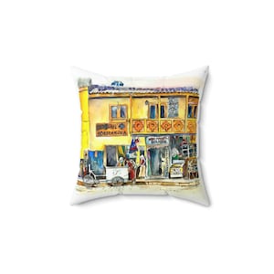 Peru Pillow, Peru Polyester pillow, Peru art, Mothers day pillow, Peru Gift, Peru Lover, Peru Decor, Peruvian Art