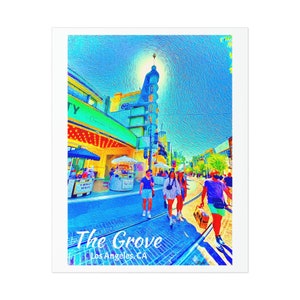 Los Angeles, Los Angeles Print, California, Los Angeles Art, The Grove, The Grove Art, The Grove Print, LA Art, 8"x10" or 11"x14"