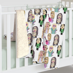 Teenager Sherpa Blanket, Poster Blanket, Music Blanket for Girl, Teen Blanket, Teen Gift, Music Blanket, 50&quot; x 60&quot;