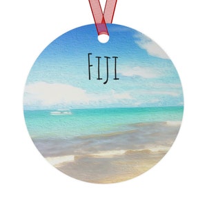 Fiji Ornament, Fiji Gift, Fiji Christmas Ornament, Fiji Souvenir, Fiji Painting