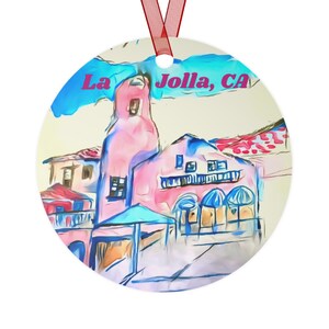 La Jola California Christmas Ornament, La Jolla ornament, La Jolla Christmas Ornament, La Jolla California Ornament, La Jolla Souvenier