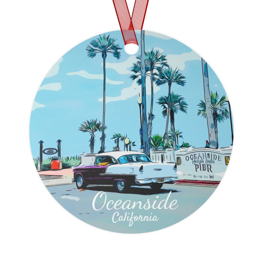 Oceanside California Ornament, Oceanside Ornament, Oceanside Christmas Ornament, Oceanside