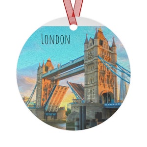 London Ornament, Christmas Ornament, London England Christmas, London Christmas Gift, Newlywed ornament, Housewarming Gift, England Ornament