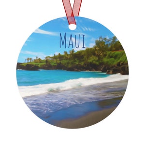 Maui Hawaii Ornament, Maui ornament, Maui Christmas Ornament, Maui Christmas, Maui Souvenir, I love Maui