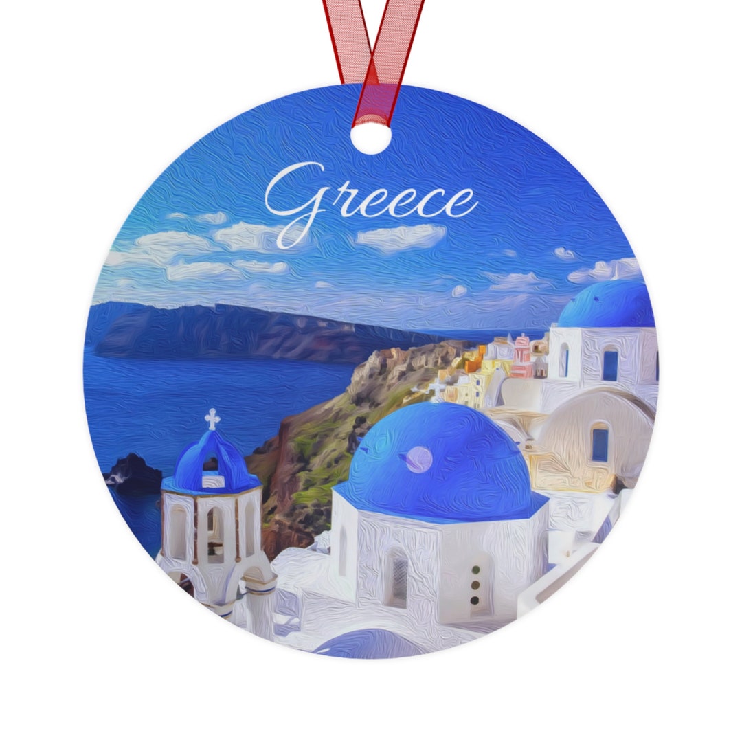 Greece Ornament, Greece Gift, Greece Christmas Ornament, Greece