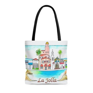 La Jolla bag/ La Jolla Tote Bag/ La Jolla Reusable bag/ La Jolla Souvenir/ La Jolla Gift/ Reusable Shopping Bag/ San Diego Gift/ San Diego