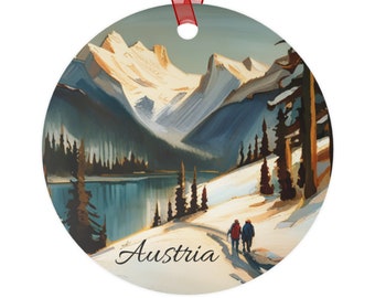 Austria Christmas Ornament, Austria Ornament, Austria Souvenir, Austria Gift, Austria Travel Ornament