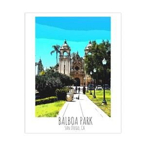 Balboa Park (San Diego, CA), Balboa Park poster, San Diego Art, San Diego Poster, Balboa Park Art, Balboa Park Wall Art, Balboa Park Gift