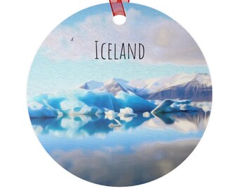 Iceland Christmas Ornament, Iceland Ornament, Iceland Christmas Gift, Iceland Christmas, Iceland Souvenir, Iceland Travel gift