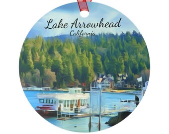 Lake Arrowhead Ornament| Lake Arrowhead Souvenir| Christmas Ornament| Lake Arrowhead Memory| Lake Arrowhead Gift| Lake Arrowhead Gift