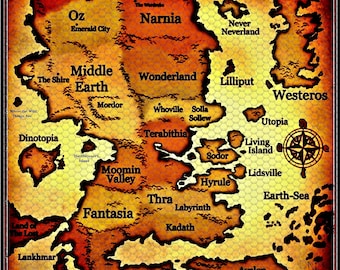 Fantasy World Map: Dungeons and Dragons RPG (Digital Download)