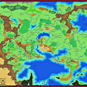 The World of Greyhawk Karte im JPG-Format mit nummerierten Sechsecken - AD&D Dungeons and Dragons - Download (PDF auf Anfrage nach dem Kauf verfügbar)