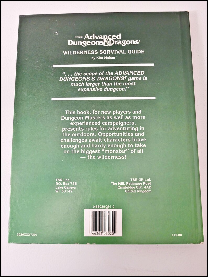 Dungeons & Dragons - Wilderness Survival Guide - 1986 - 2nd VG+ - Etsy