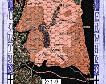 Cerwyn RPG Map - Massive Hexed Digital Download
