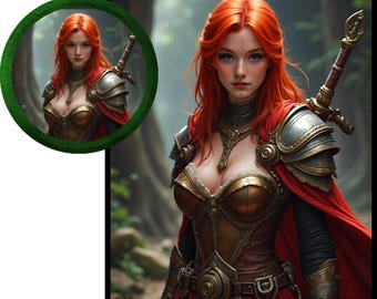 115 Female Dungeons & Dragons / Pathfinder Characters Images w/ Tokens - Original