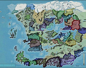 Faerun Map - Forgotten Realms D&D, Hexed (Digital Download)