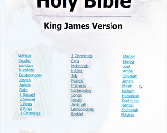 The King James Bible in One-click searchable format Original Unedited