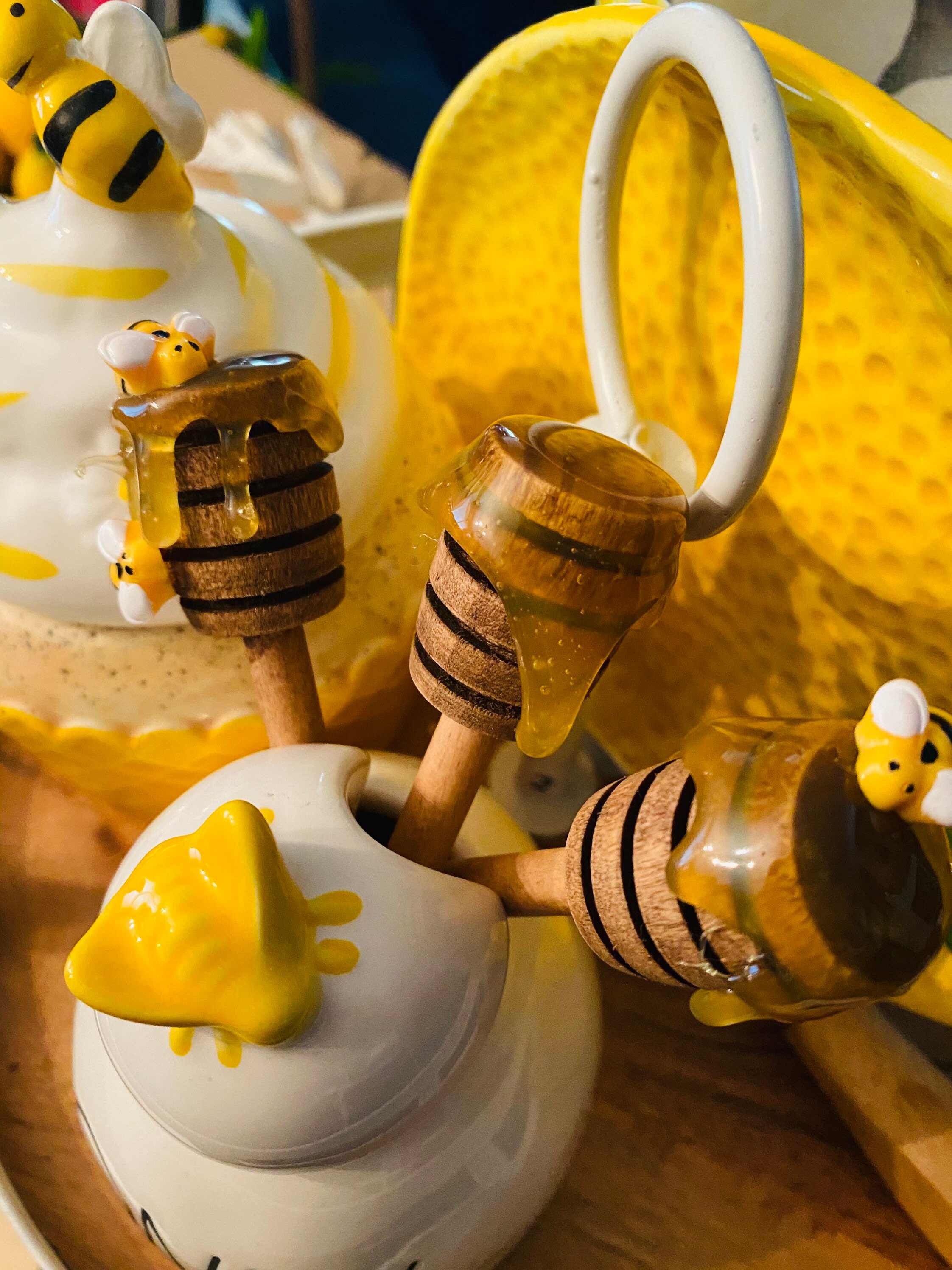 Faux honey bee dippers set of 3 Etsy