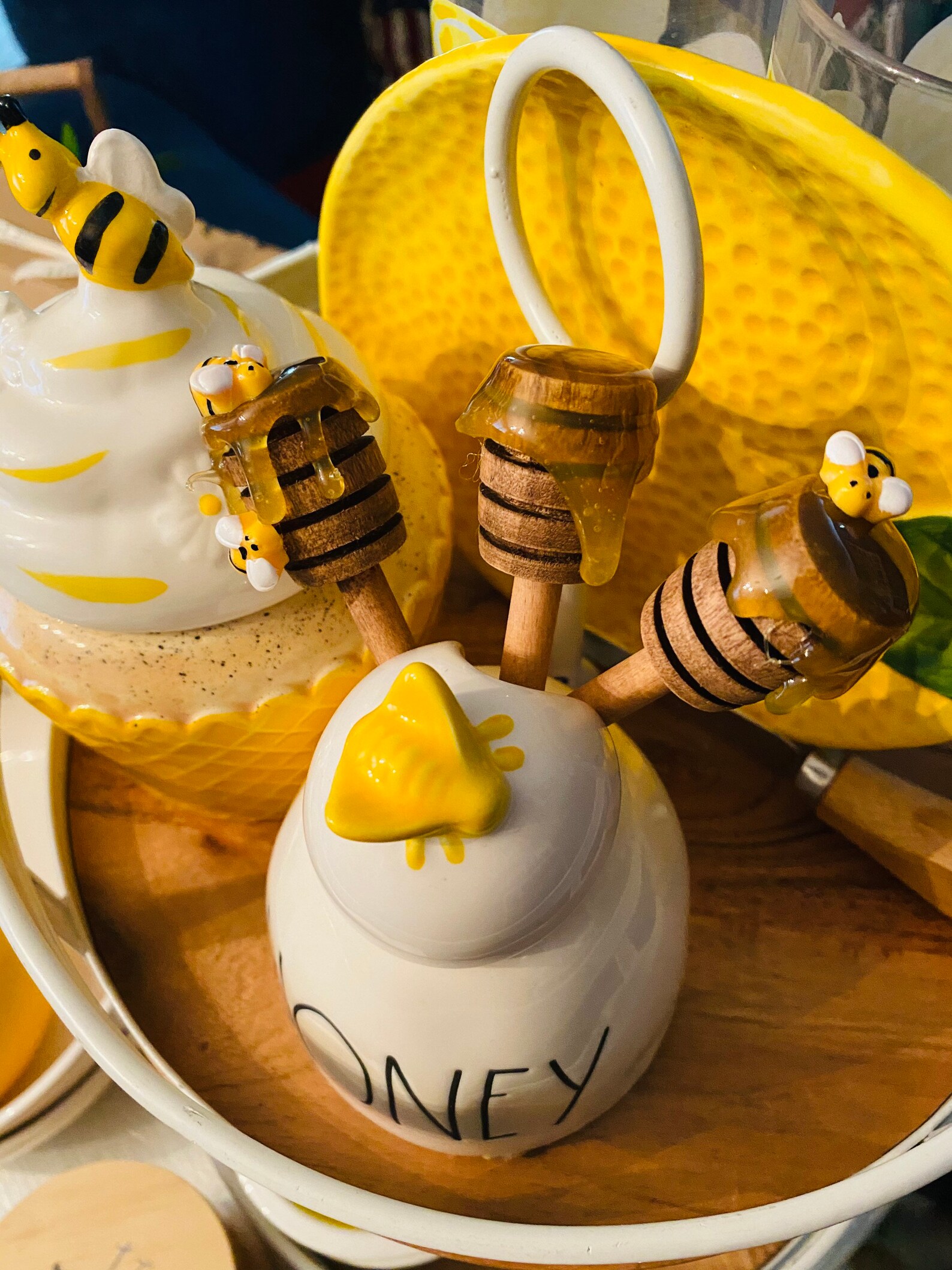 Faux honey bee dippers set of 3 Etsy