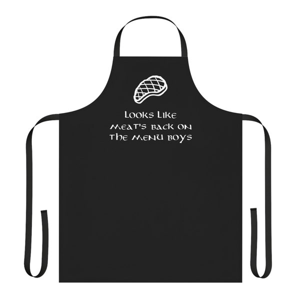 Lord Of The Rings Apron, Looks Like Meat's Back On The Menu Boys, LOTR Apron, Grill Apron, Kitchen, LOTR Gift, LOTR Shirt, Gift For Him