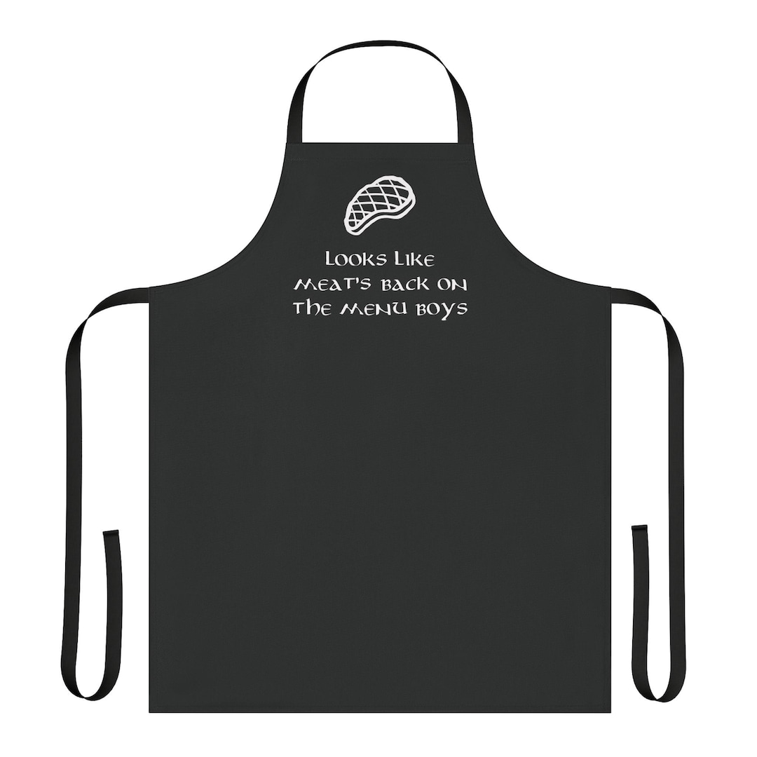 Lord Of The Rings Grill Apron, Looks Like Meat’s Back On The Menu Boys, Funny LOTR Shirt, Funny BBQ Apron, Funny Kitchen LOTR Gift For Him