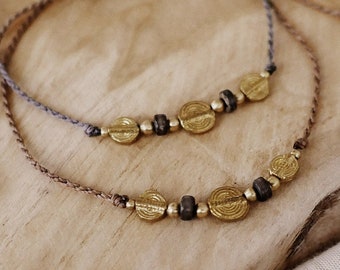 simple bracelet «Ikai» with coconut beads - unisex - friendship bracelet - simple - hippie - festival - boho jewelry - gift - present
