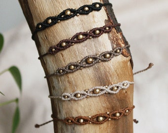 Simple macrame bracelet • Boho style • Unisex • minimalist • friendship bracelet • natural jewelry • festival jewelry • bracelet men