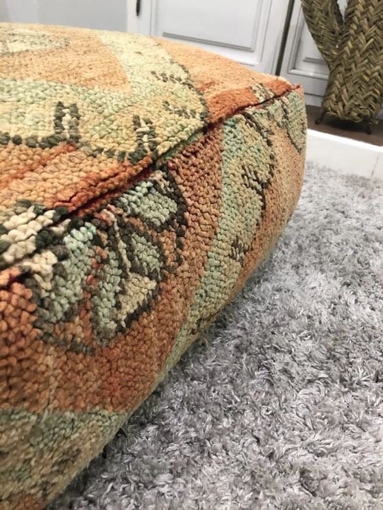 モロッコ プーフ ヴィンテージ 24x24 | ベルベル キリム フロア