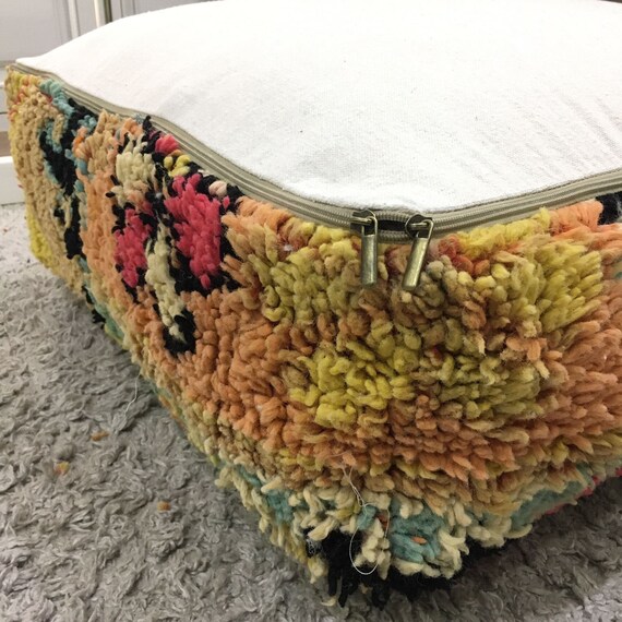 モロッコ フロアクッション 24x24 | ヴィンテージ ベルベル キリム